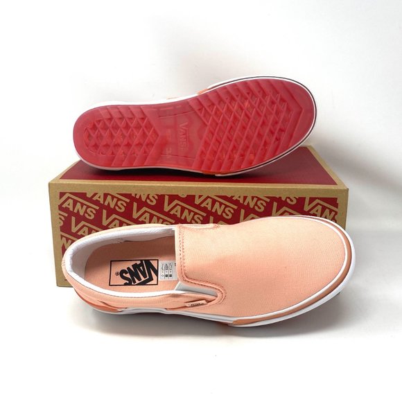 VANS Sneakers Women's VN0A4TZV46M Classic Slip On S Platform Canvas Pastel Peach - Picture 2 of 11